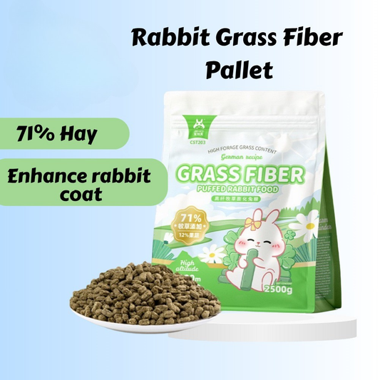 Jonsanty Grass Fiber Rabbit Pallet feed🐰natural high quality pallet food timothy alfalfa hay (2500g)