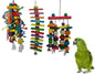 Set of 3 Natural Wood Parrot Toys for Small, Medium & Some Large Parrots - Safe & Durable Bird Chew Toys