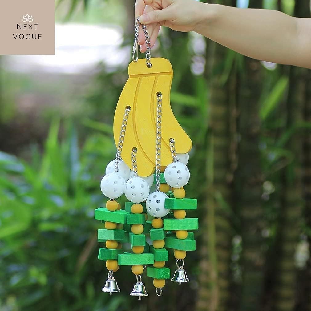 Bird Toys - Parrot Chew Toys with Natural Wood, Suitable for Macaws, Cockatoos, African Greys, Love Birds & More