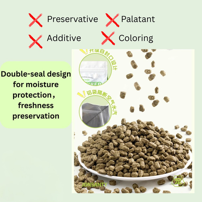 Jonsanty Grass Fiber Rabbit Pallet feed🐰natural high quality pallet food timothy alfalfa hay (2500g)