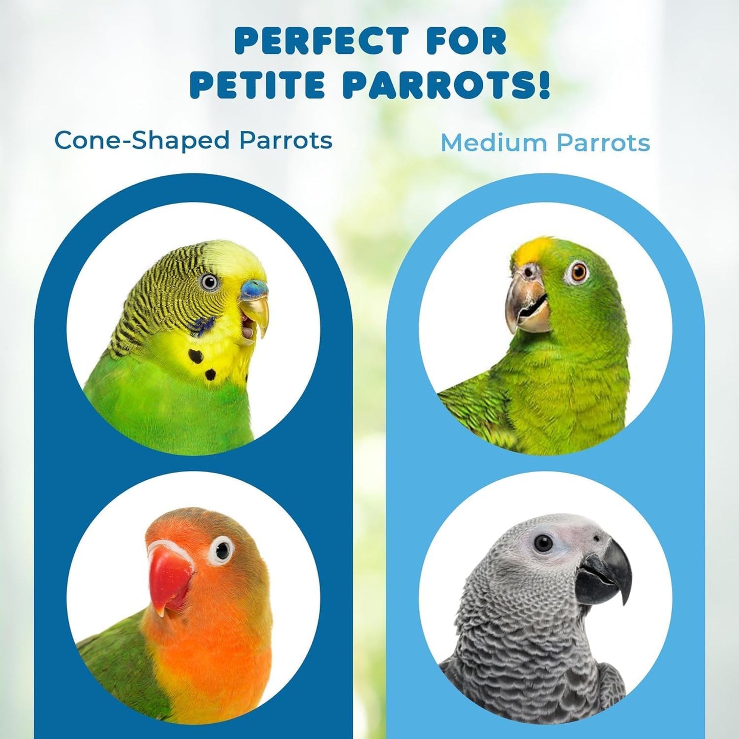 Set of 3 Natural Wood Parrot Toys - Ideal for Small & Medium Parrots. Safe & Durable Chew Toys Promote Mental Stimulation & Beak Health. Handcrafted Bird Toys for Enriching Playtime