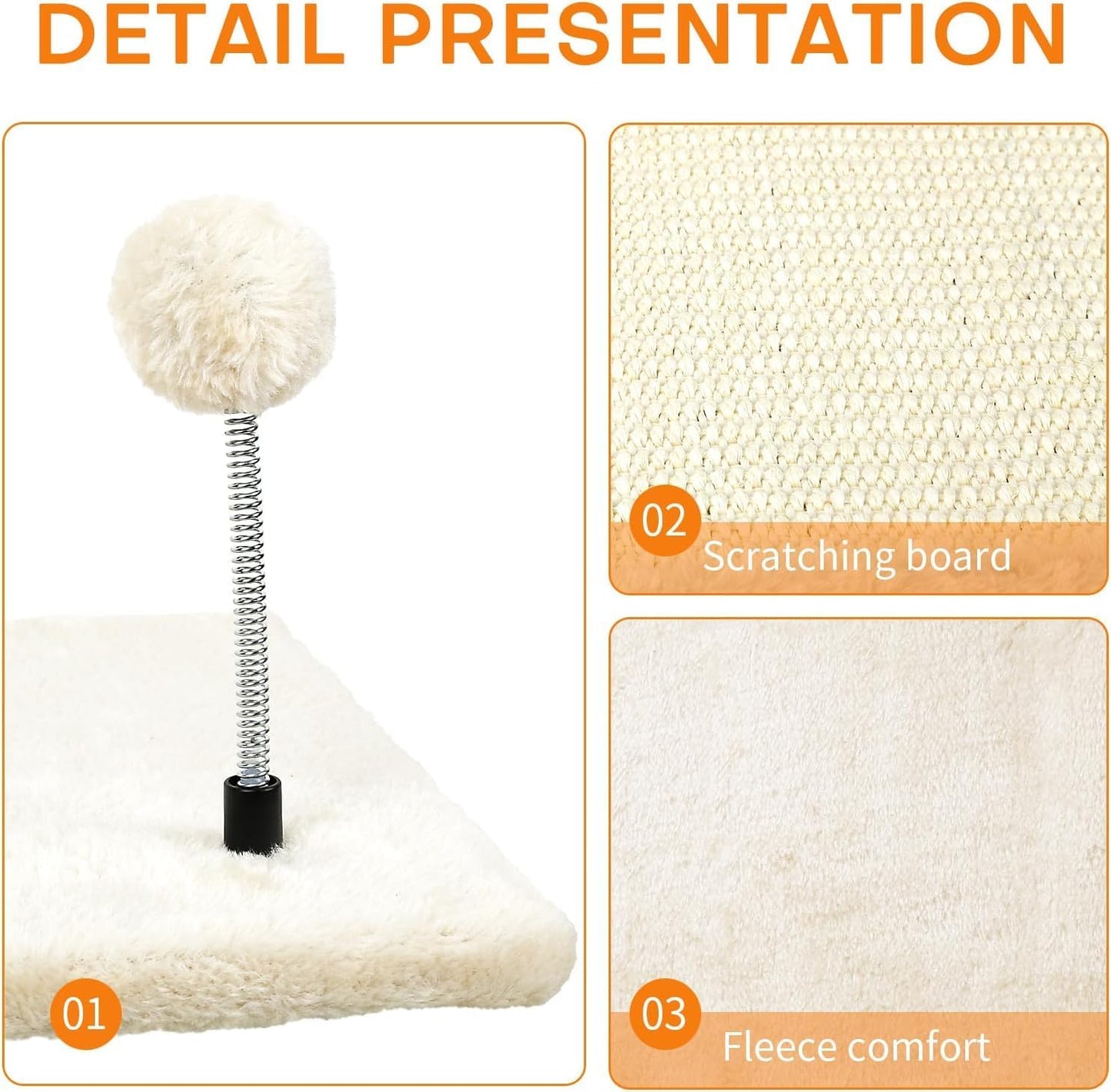 5-Pcs Wall-Mounted Cat Furniture Set with Shelves, Perches, Ladder, Condo & Scratching Board