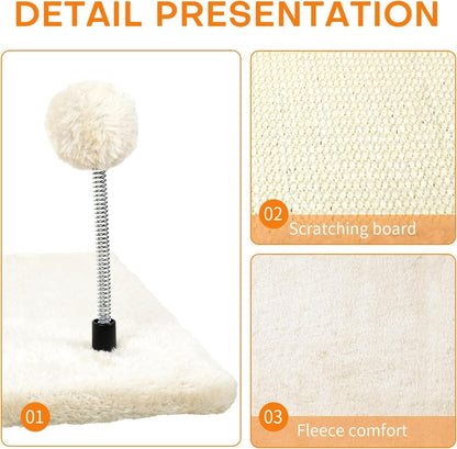 5-Pcs Wall-Mounted Cat Furniture Set with Shelves, Perches, Ladder, Condo & Scratching Board