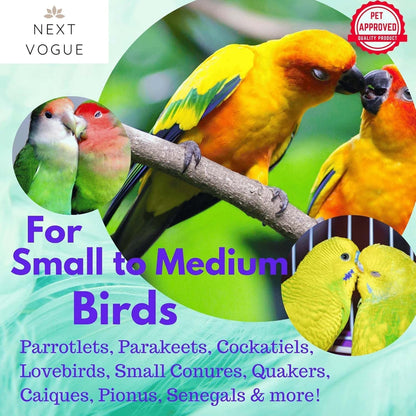 Natural Wood Parrot Toys Set of 6 Pieces for Small to Medium Parrots, Safe and Durable Bird Chew Toys, Fun and Colorful Hanging Accessories for Cage, Non-Toxic and Eco-Friendly Avian Toys