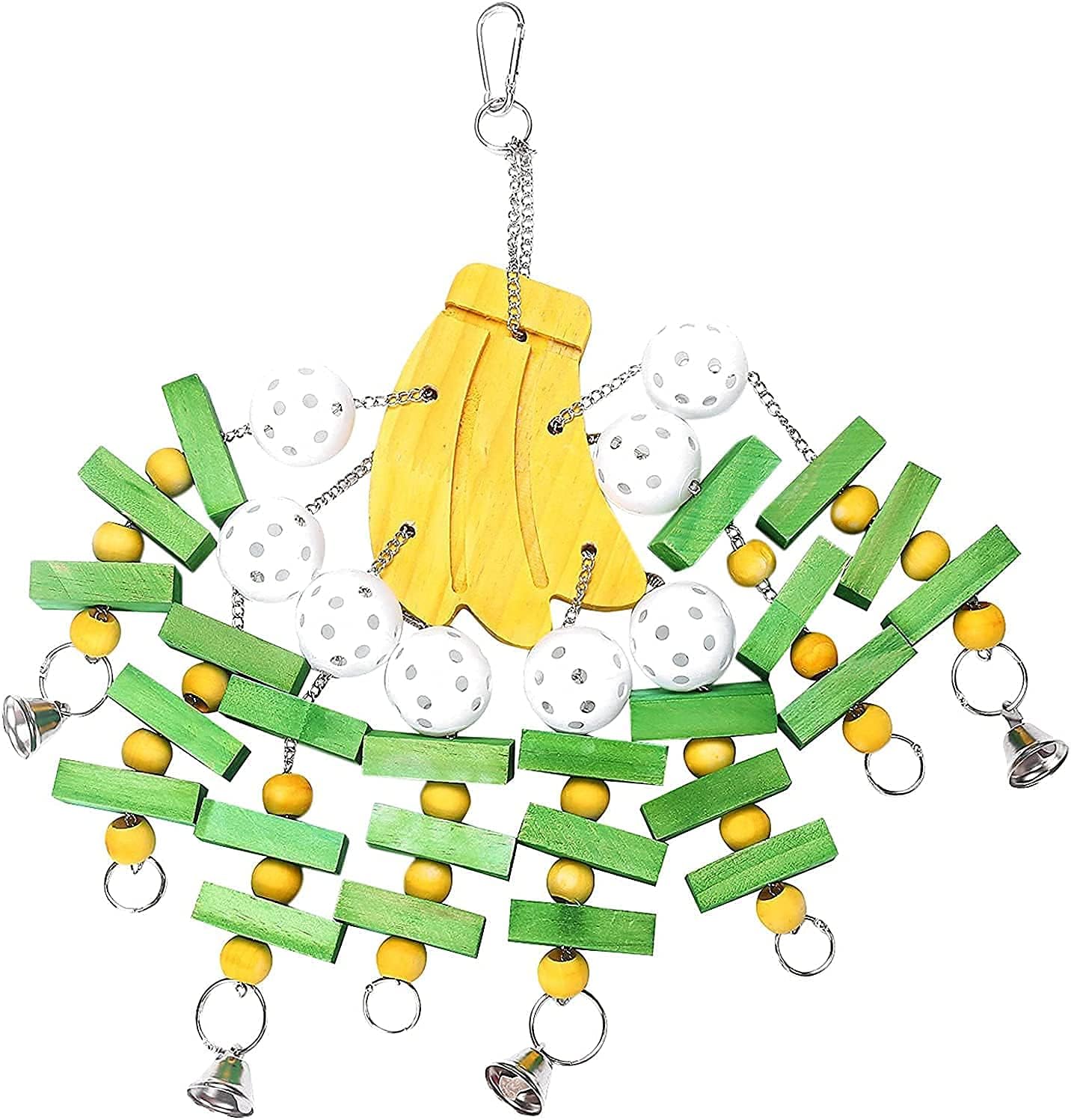 Bird Toys - Parrot Chew Toys with Natural Wood, Suitable for Macaws, Cockatoos, African Greys, Love Birds & More