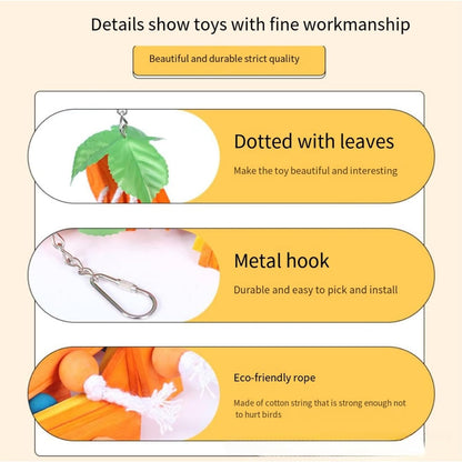 Natural Wood Parrot Toys Set of 6 Pieces for Small to Medium Parrots, Safe and Durable Bird Chew Toys, Fun and Colorful Hanging Accessories for Cage, Non-Toxic and Eco-Friendly Avian Toys