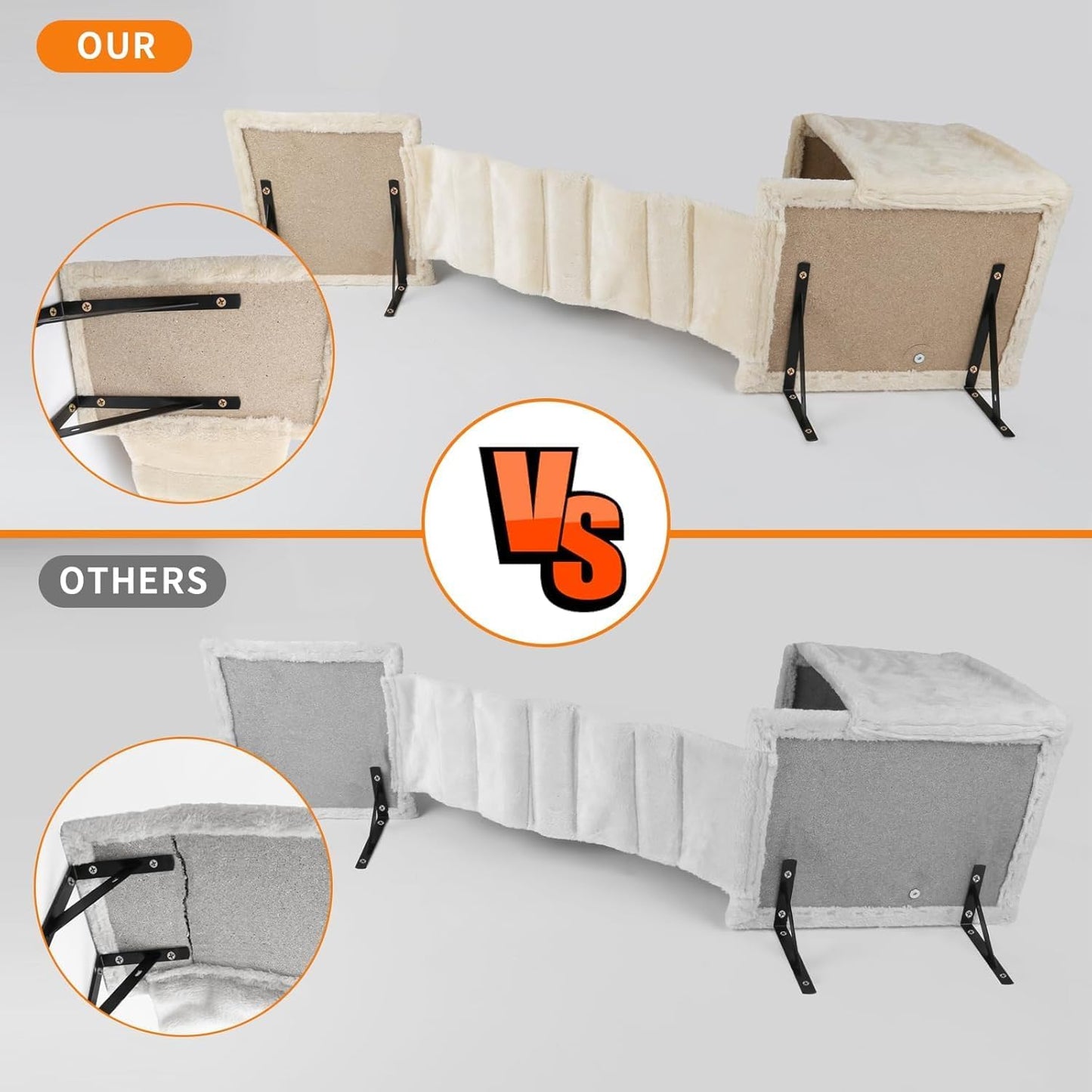 5-Pcs Wall-Mounted Cat Furniture Set with Shelves, Perches, Ladder, Condo & Scratching Board