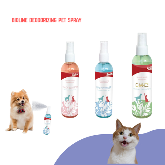 Bioline Deodorizing Pet Spray – Odor Neutralizer for Dogs & Cats, Long-Lasting Fresh Scent