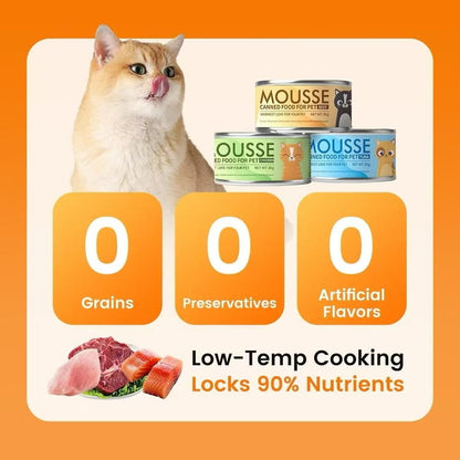 Mousse Cat Wet Food 85g – Chicken, Beef & Tuna, Balanced Nutrition for All Cats