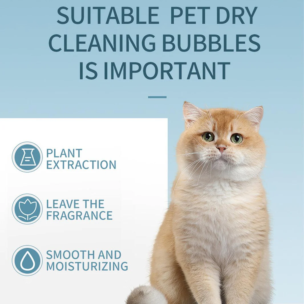 500ml Pet Leave In Dry Cleaning Foam No Rinse Bath Wash for Dogs and Cats