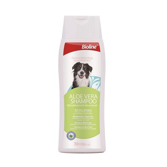 Bioline Aloe Vera Shampoo 250ml For Dogs, Whitegreen