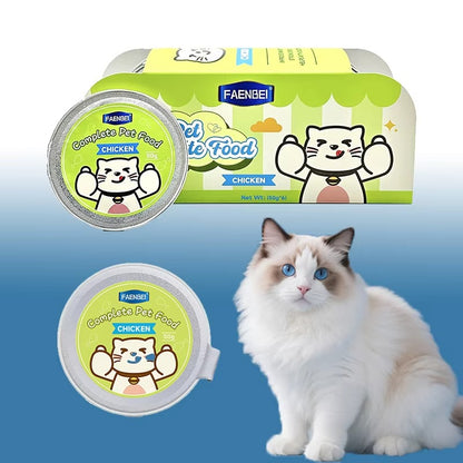 Cat Snack Wet Food Can 50g*6 Pcs Complete Nutrition Meal Box for Your Cat's Health