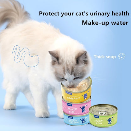 Cat Wet Food Can 170g Kitty Food Can Pure Natural Organic Wet Canned Food Cat Treats Pet Snacks
