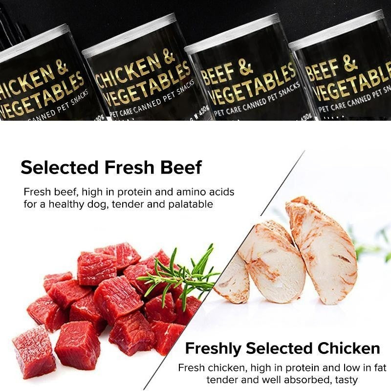 Wet Dog Food 375g Dog Wet Food Nutritional Canned Wet Food Adult Puppy Dog Food Can