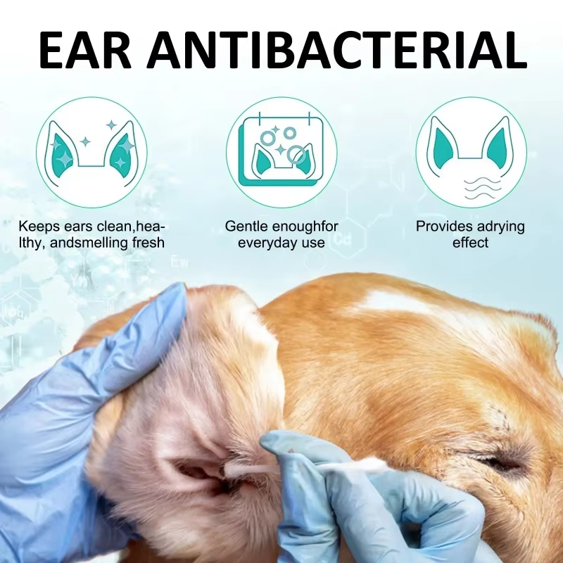 Advanced Pet Ear Cleaner Drops for Dogs & Cats – Gentle, Safe Ear Cleaning for Sensitive Ears, Puppies & Kittens