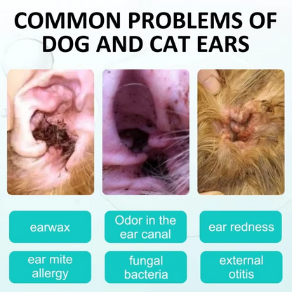 Advanced Pet Ear Cleaner Drops for Dogs & Cats – Gentle, Safe Ear Cleaning for Sensitive Ears, Puppies & Kittens