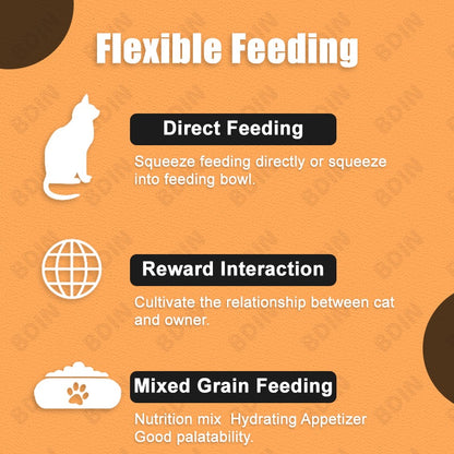 60pcs Cat Treat Sticks Wet Food – High Protein Natural Ingredients for Healthy Cats