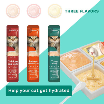 60pcs Cat Treat Sticks Wet Food – High Protein Natural Ingredients for Healthy Cats