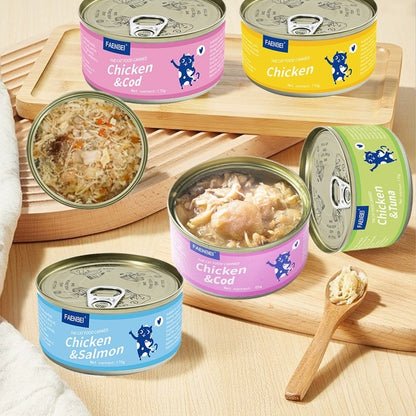 Cat Wet Food Can 170g Kitty Food Can Pure Natural Organic Wet Canned Food Cat Treats Pet Snacks