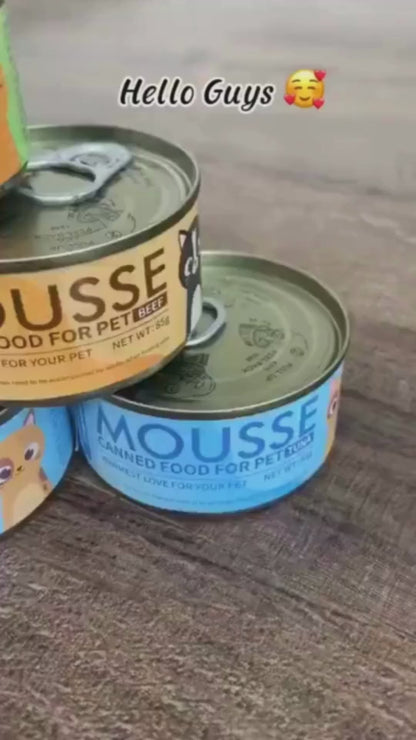 Mousse Cat Wet Food 85g – Chicken, Beef & Tuna, Balanced Nutrition for All Cats