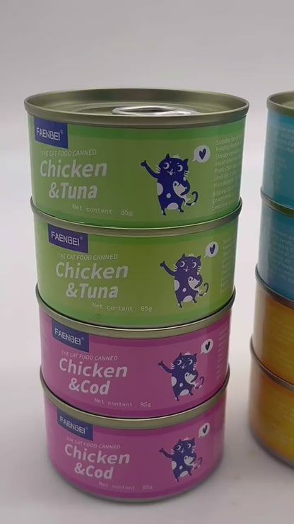 Cat Wet Food Can 170g Kitty Food Can Pure Natural Organic Wet Canned Food Cat Treats Pet Snacks